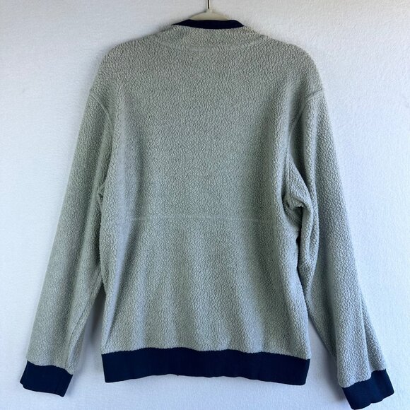 Patagonia Jacket Mens Medium Oatmeal Gray Shearling Zip Camping Outdoors Active - Picture 12 of 12